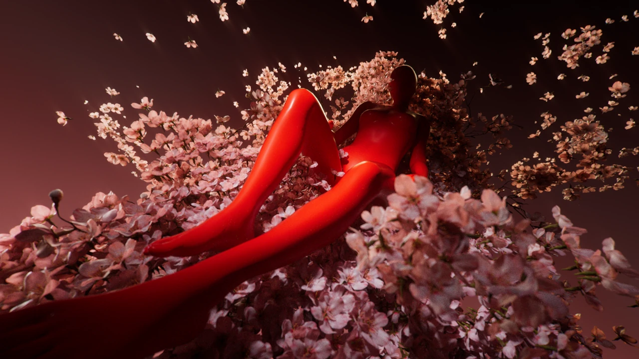 JAL Sakura seated artwork two