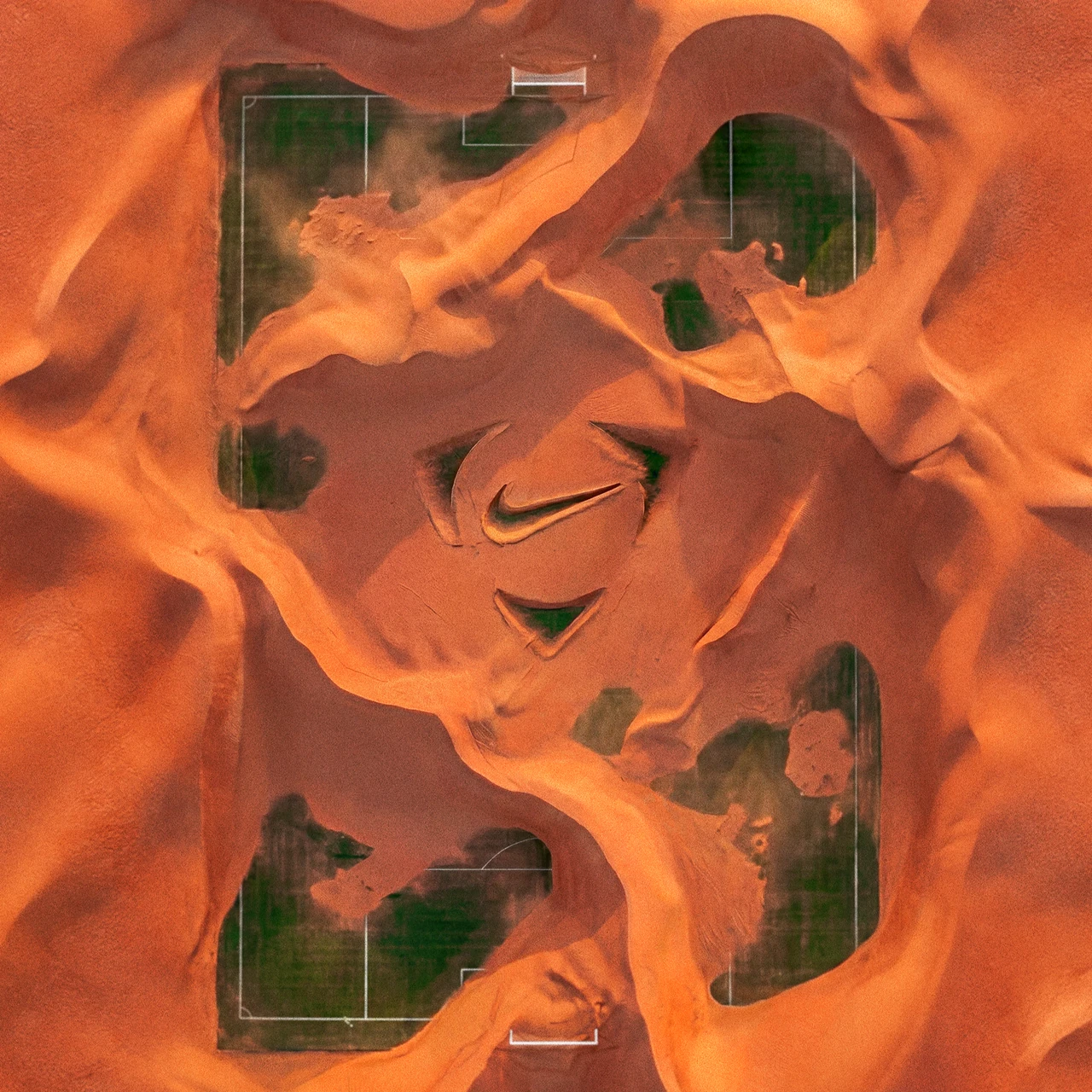 Nike x Sam Kerr logo field artwork