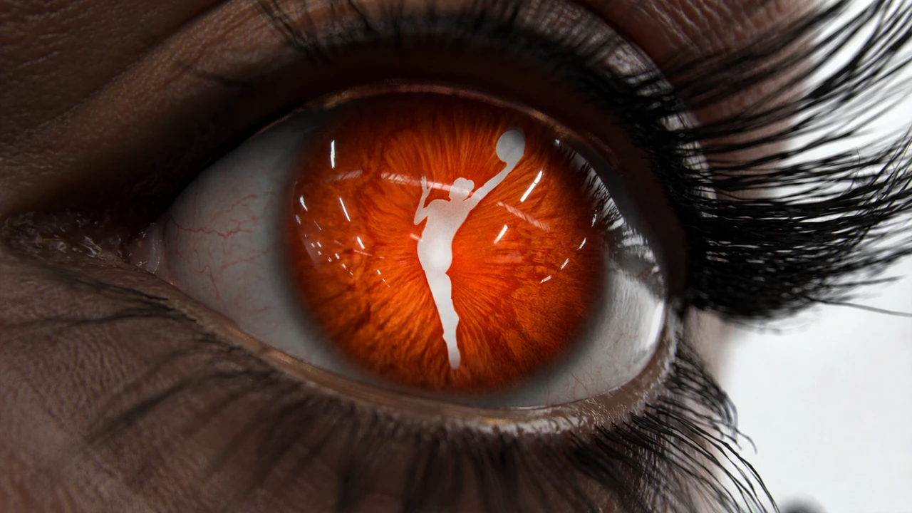 Basketball hoop eye artwork